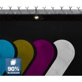 Block 90 Privacy Screen with Logo