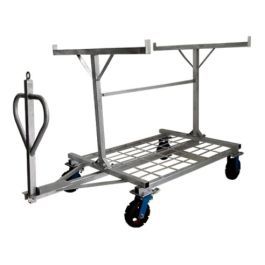 Metal Barricade Cart | Large Wheels