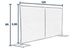 6’ x 12’ Economy Chain-Link Temporary Fence | Truckload