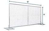 6’ x 12’ Chain-Link Temporary Fence | Inline | Truckload