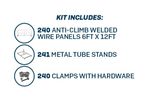 6’ x 12’ Welded Wire Mesh Fence | Versa | Truckload