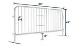 8 ft Metal Barricade | Feet Options | Hot Dip Galvanized