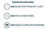 6’x10’ Chain-Link Temporary Fence | Inline | Truckload