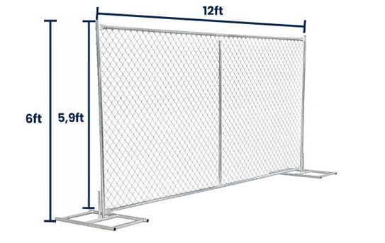 6’ x 12’ Economy Chain-Link Temporary Fence | Truckload