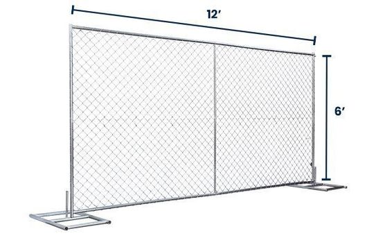 6’ x 12’ Chain-Link Temporary Fence | Inline | Truckload