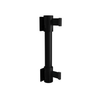 15'L Retractable Double Belt Barrier | Wall Mounted