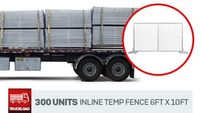 6’x10’ Inline Chain-Link Temporary Fence | Truckload