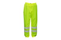 Drawstring Waist Mesh Pants - Lime