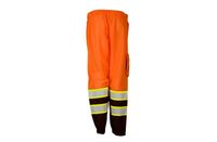 Black Bottom Mesh Pants - Orange & Lime