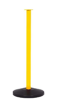 Flat Top Yellow Stanchion Post w/ Sloped Base