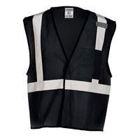 Enhanced Visibility Black Mesh Vest