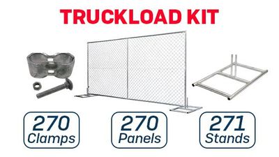 6’ x 12’ Economy Chain-Link Temporary Fence | Truckload